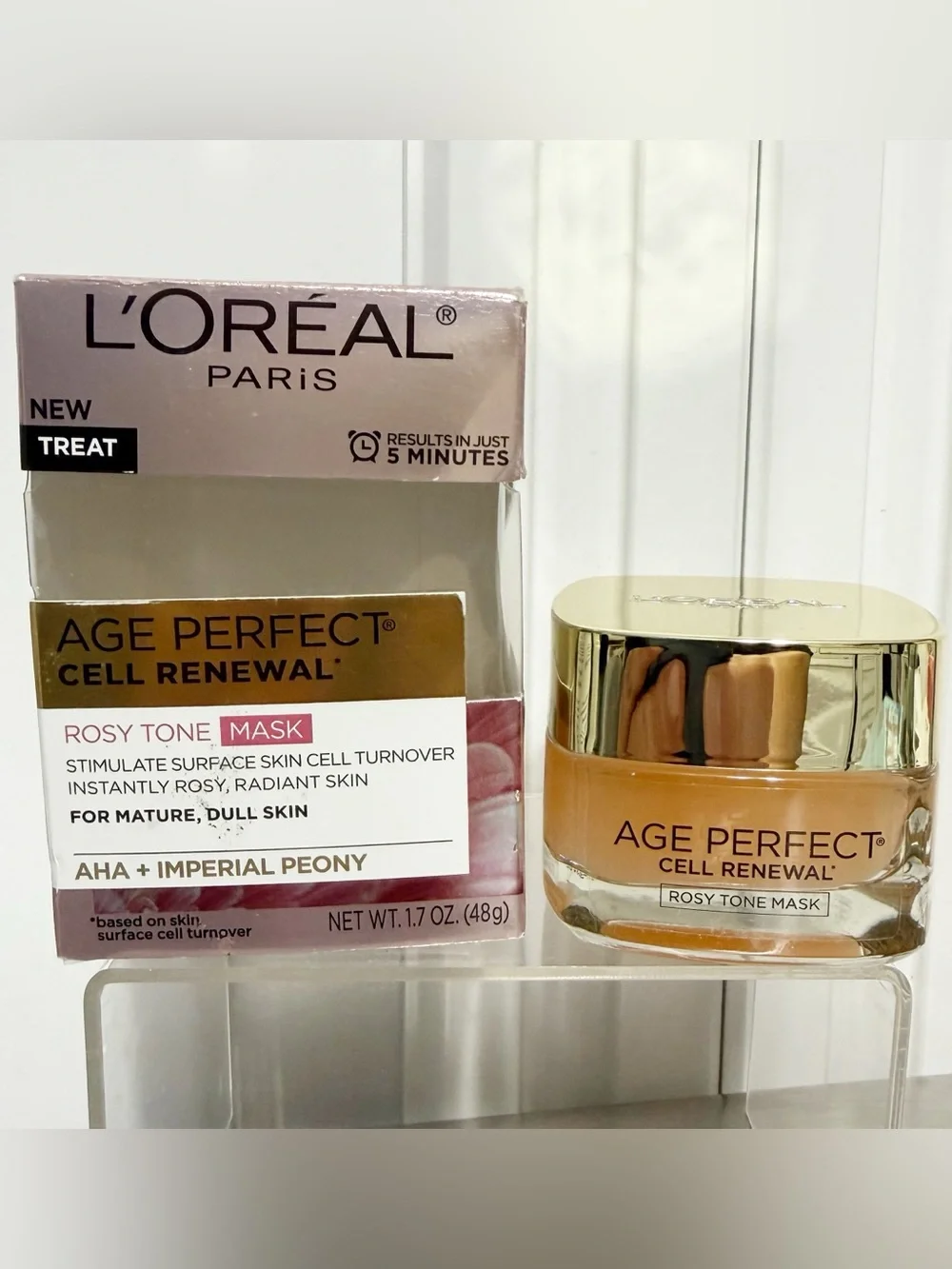 Loreal Paris Age Perfect Cell Renewal Rosy Tone Mask 1.7 oz ~ New In Box
